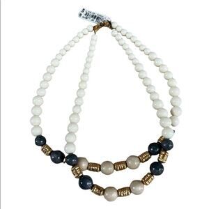 Trifari White Beaded Necklace NWT